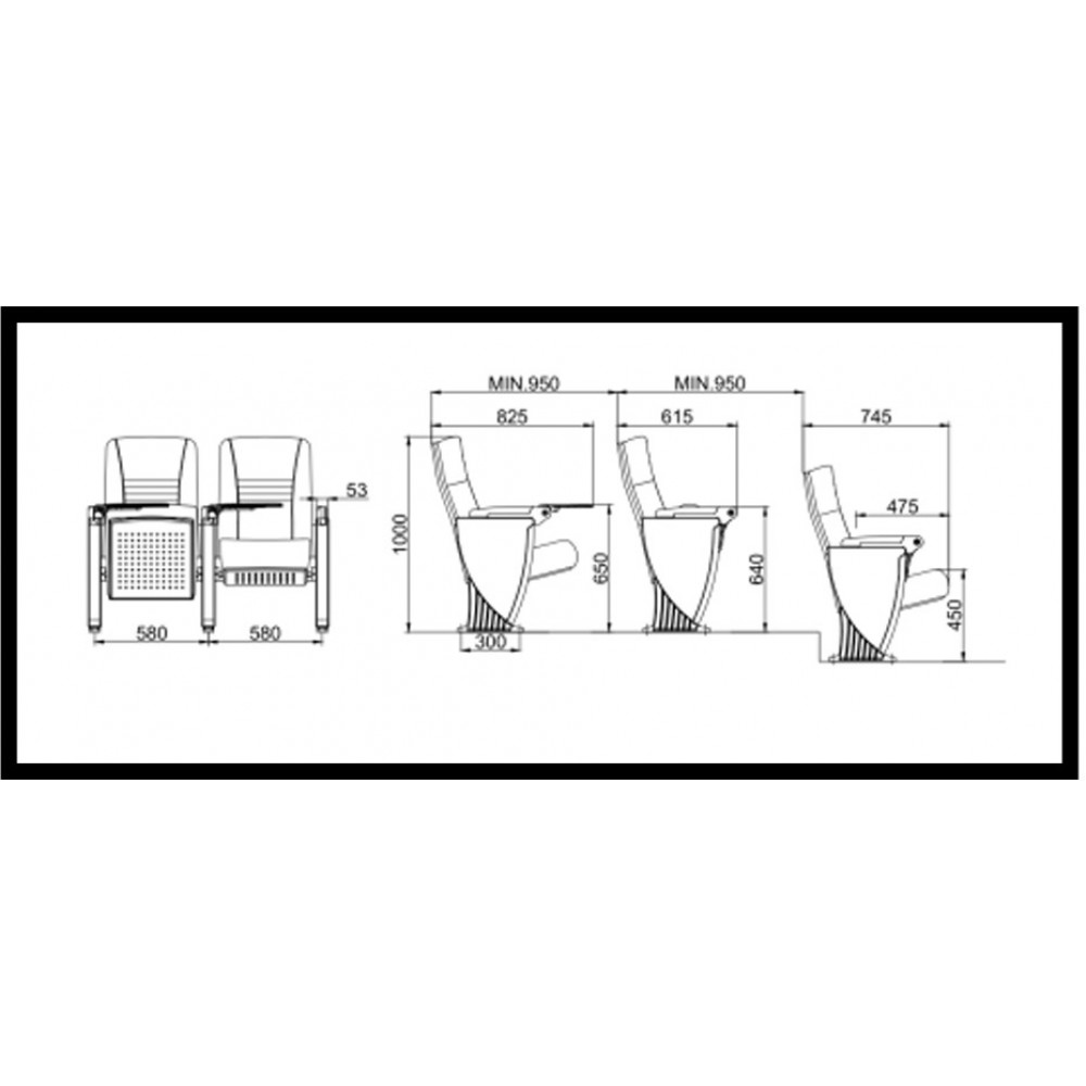 כיסא אודיטוריום דגם W840