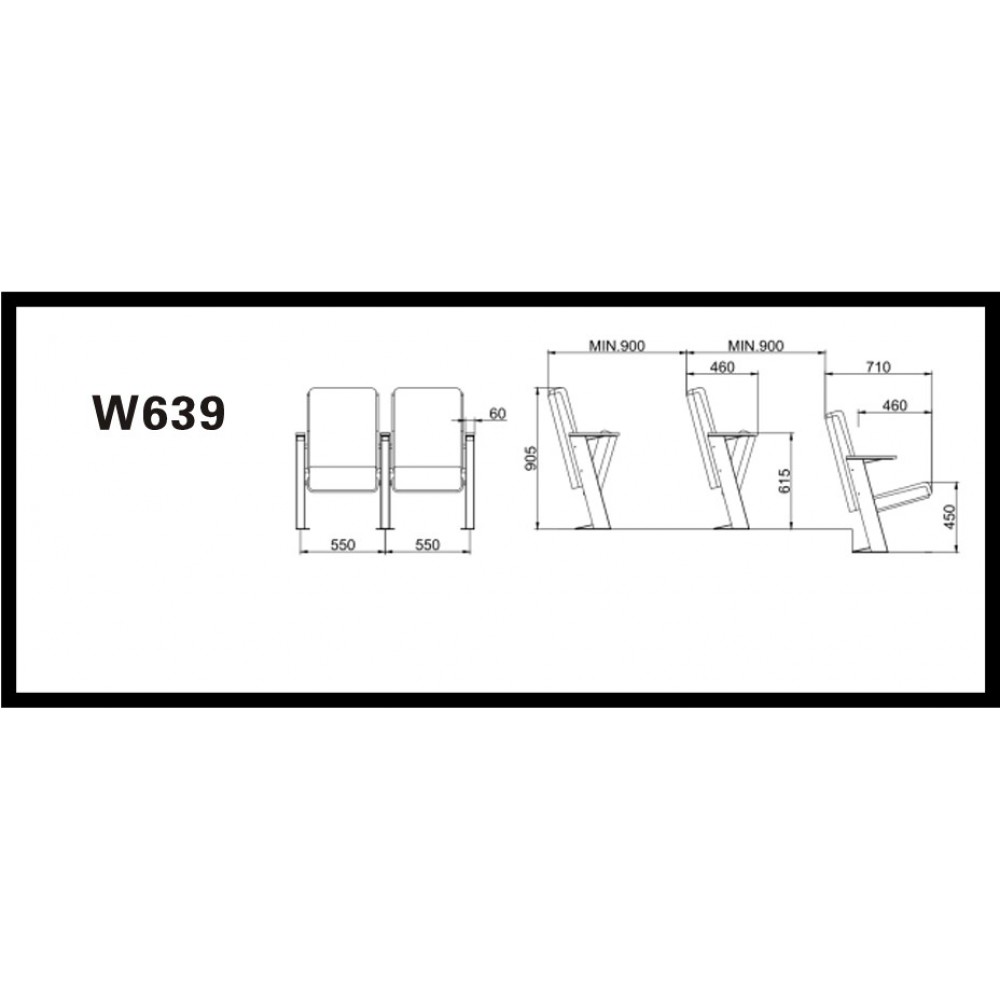 כיסא אודיטוריום דגם W639