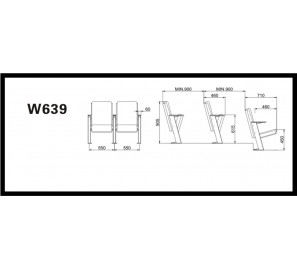 כיסא אודיטוריום דגם W639