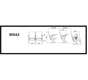 כיסא אודיטוריום דגם W842