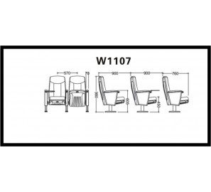 כיסא אודיטוריום דגם W1107