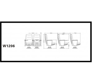 כיסא אודיטוריום דגם W1206